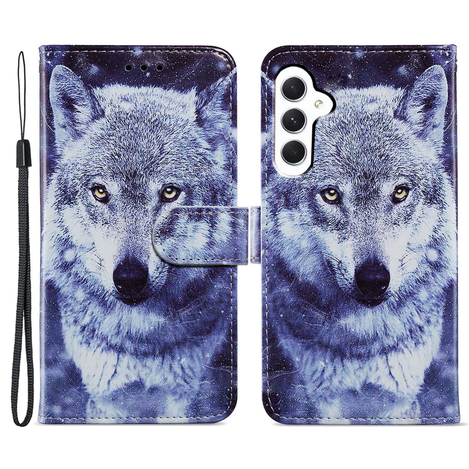 For Samsung Galaxy S23 FE PU Leather Phone Case Wallet Stand Pattern Printing Cover with Strap For Samsung Galaxy S23 FE PU Leather Phone Case Wallet Stand Pattern Printing Cover with Strap